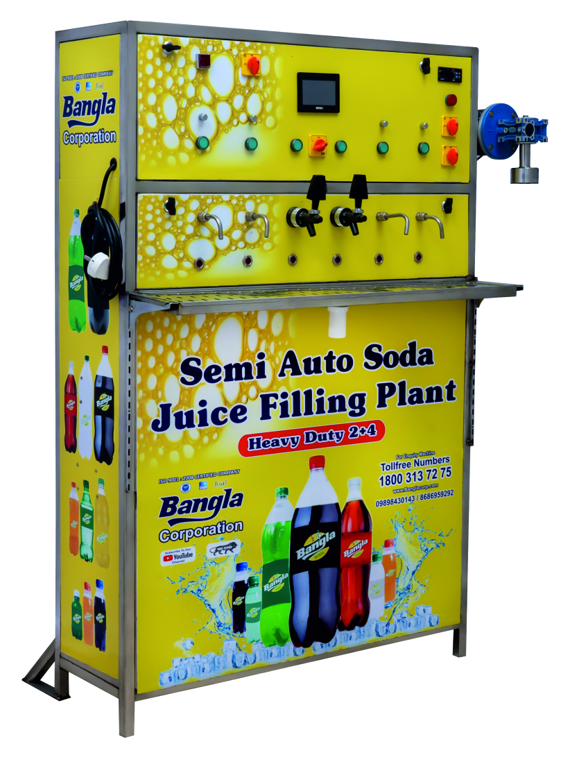 2+4 Heavy Duty Semi Automatic Soda Filling Machine